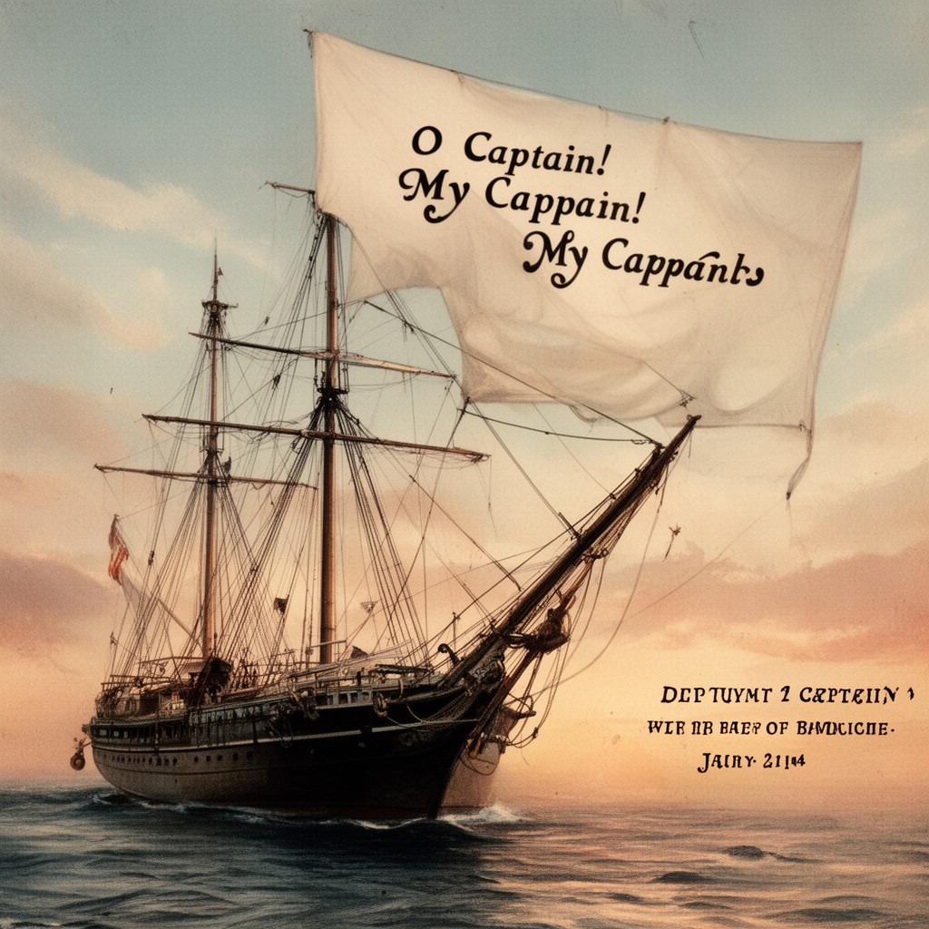 AI-generated illustration of O Captain! My Captain!