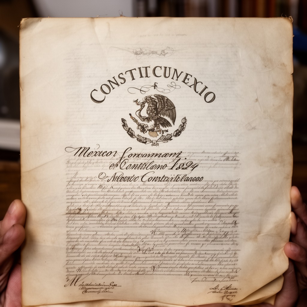 AI-generated illustration of Mexican Constitution of 1824