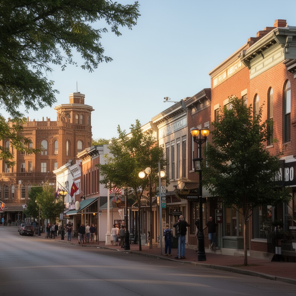 AI-generated illustration of Hannibal historic district