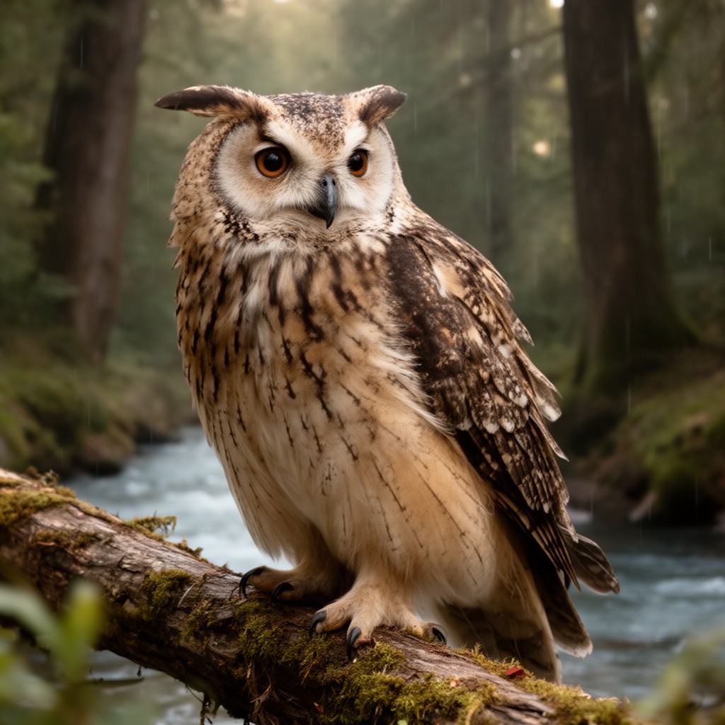 AI-generated illustration of Blakiston's fish owl