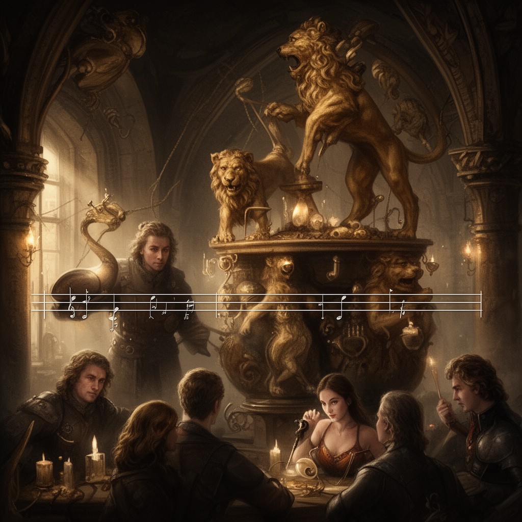 AI-generated illustration of Lannister family theme