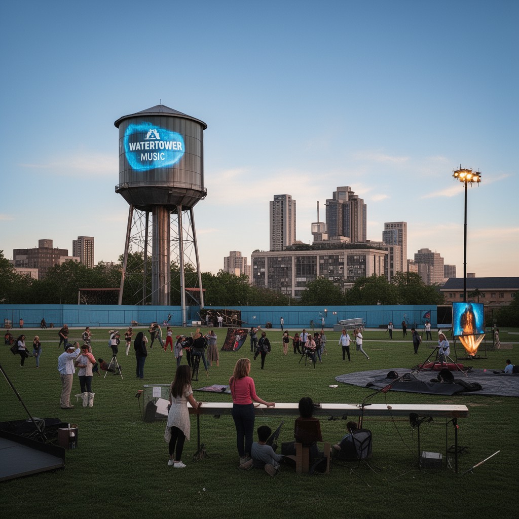 AI-generated illustration of WaterTower Music