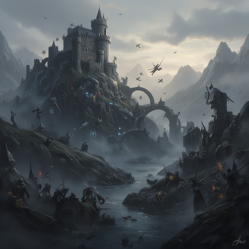 AI-generated illustration of Westeros (fictional continent)