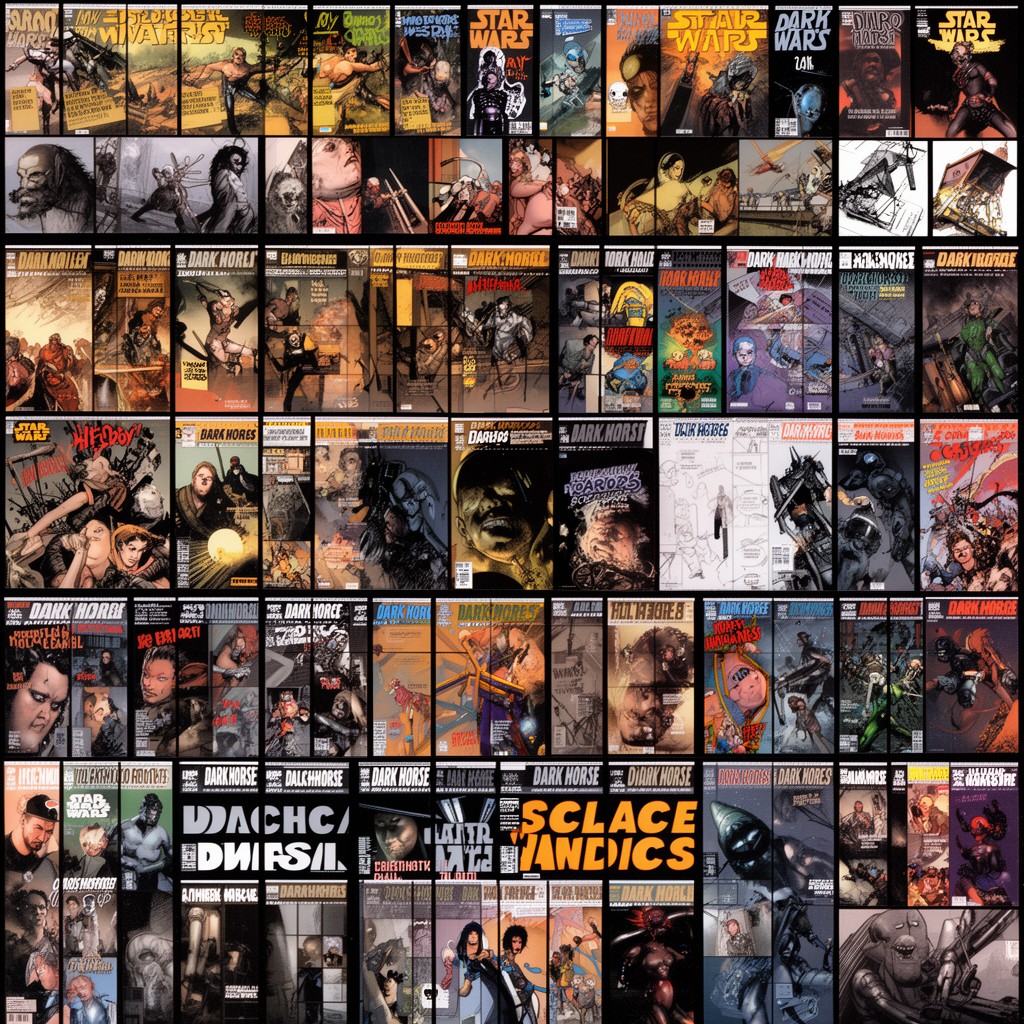 AI-generated illustration of Dark Horse Comics