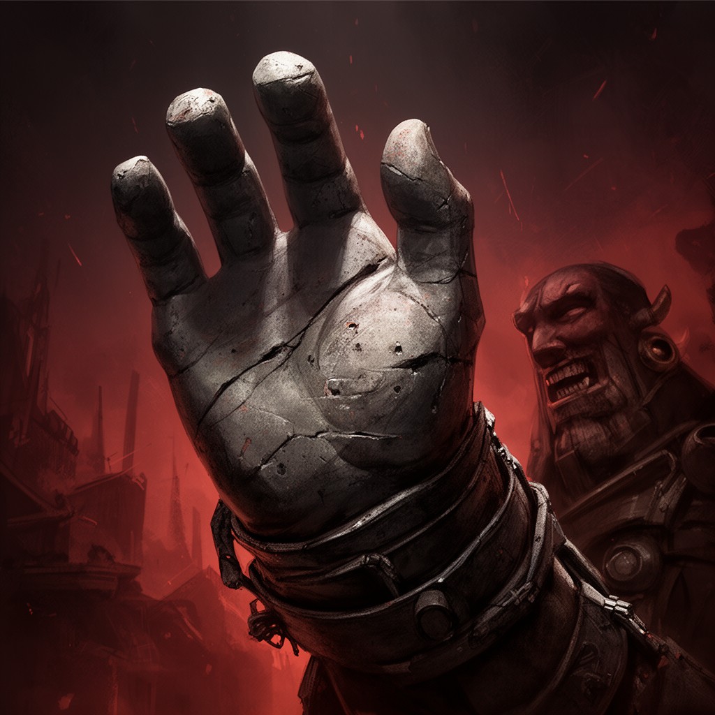 AI-generated illustration of Right Hand of Doom