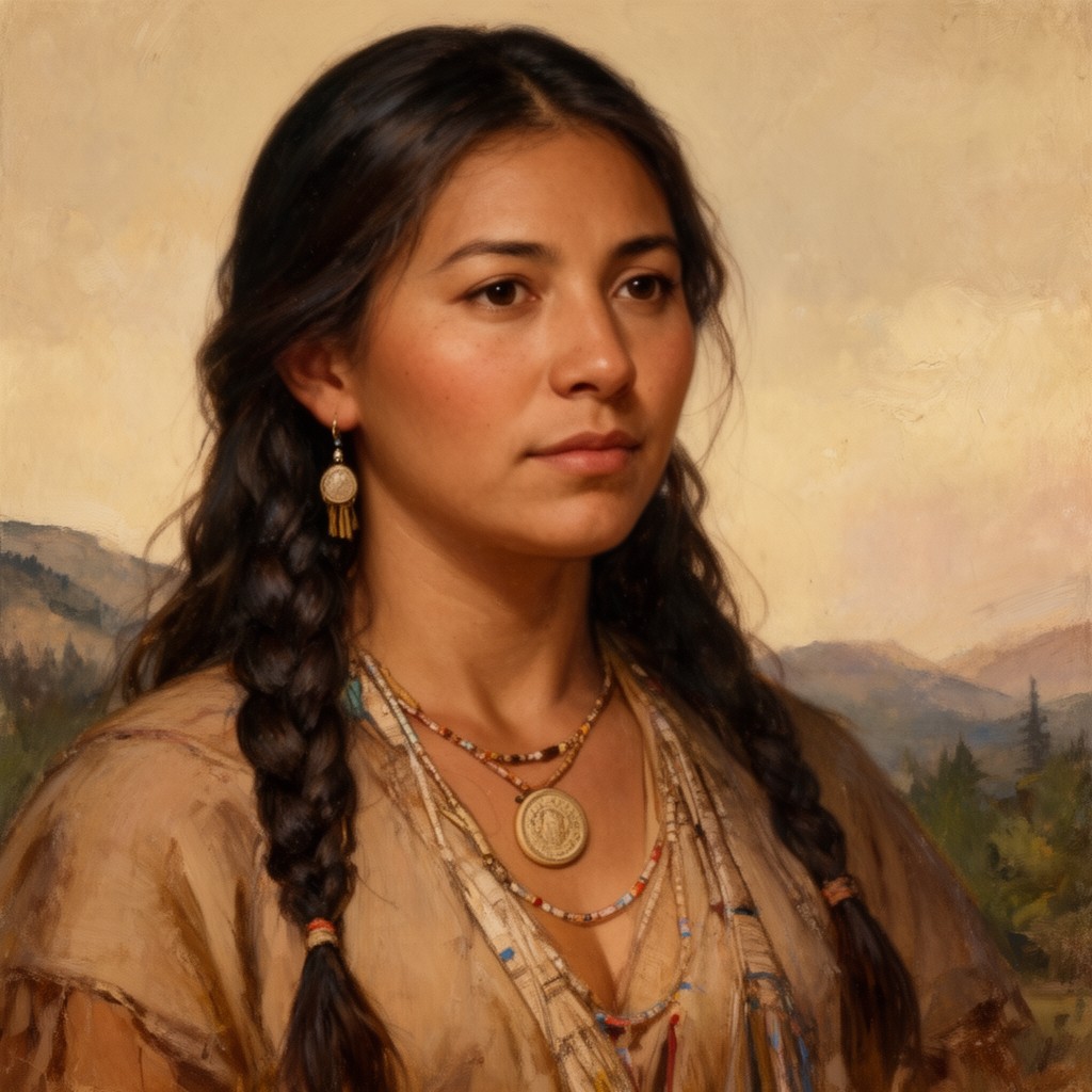 AI-generated illustration of Sacagawea
