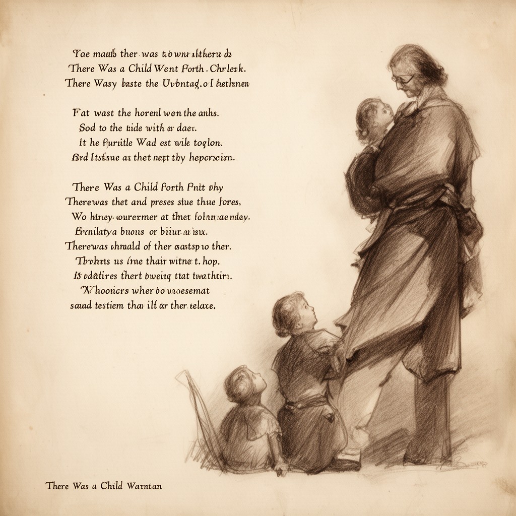 AI-generated illustration of There Was a Child Went Forth