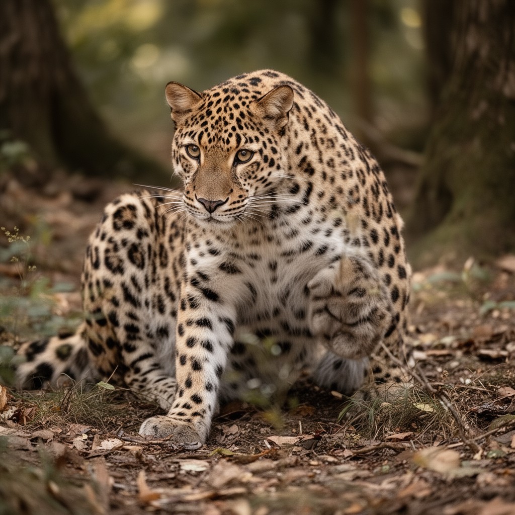 AI-generated illustration of Amur leopard