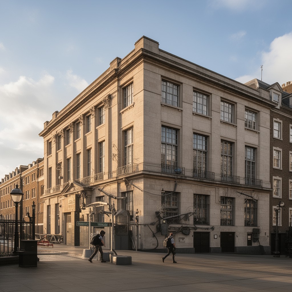 AI-generated illustration of Faraday Building