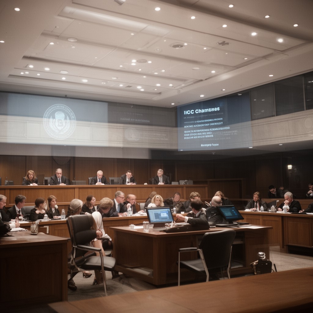 AI-generated illustration of ICC Chambers (in judicial proceedings)