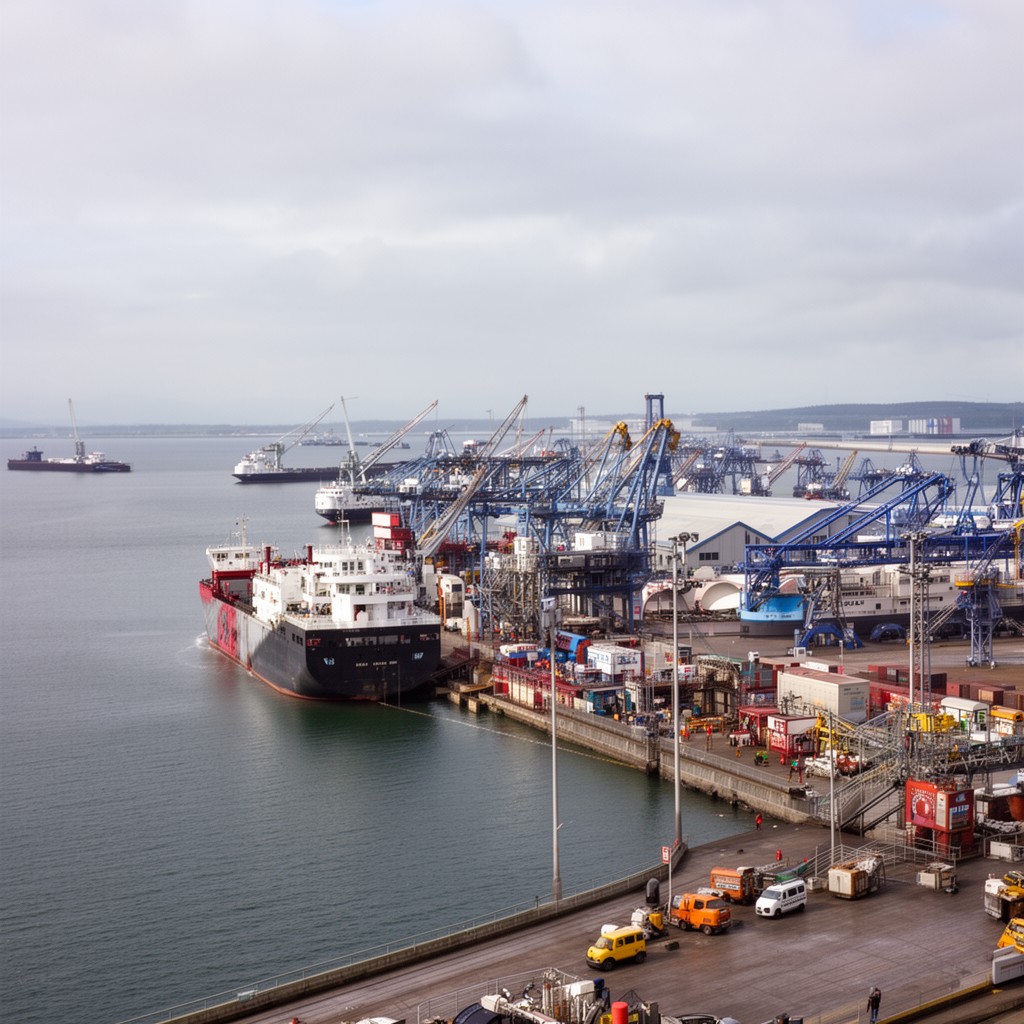 AI-generated illustration of Peel Ports
