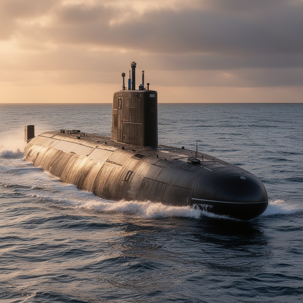 AI-generated illustration of Astute-class submarine