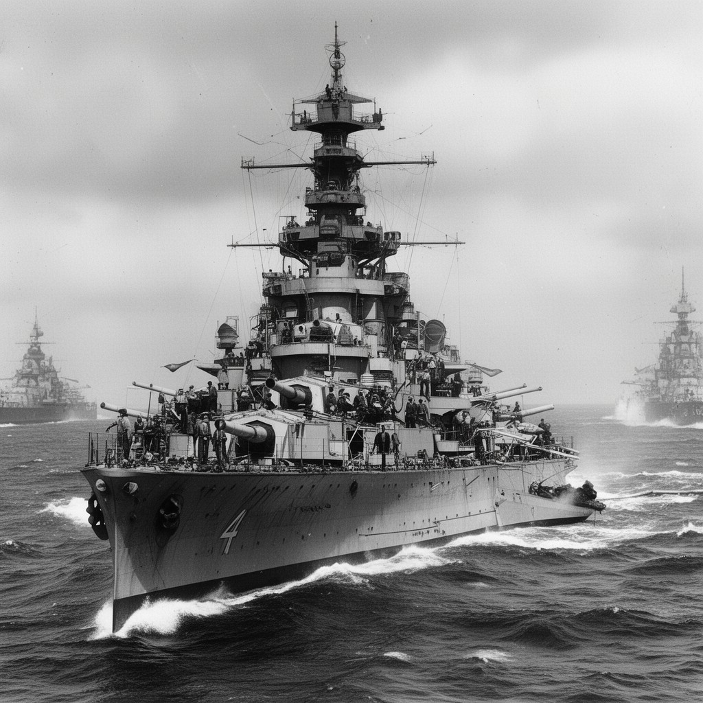 AI-generated illustration of HMS Queen Mary