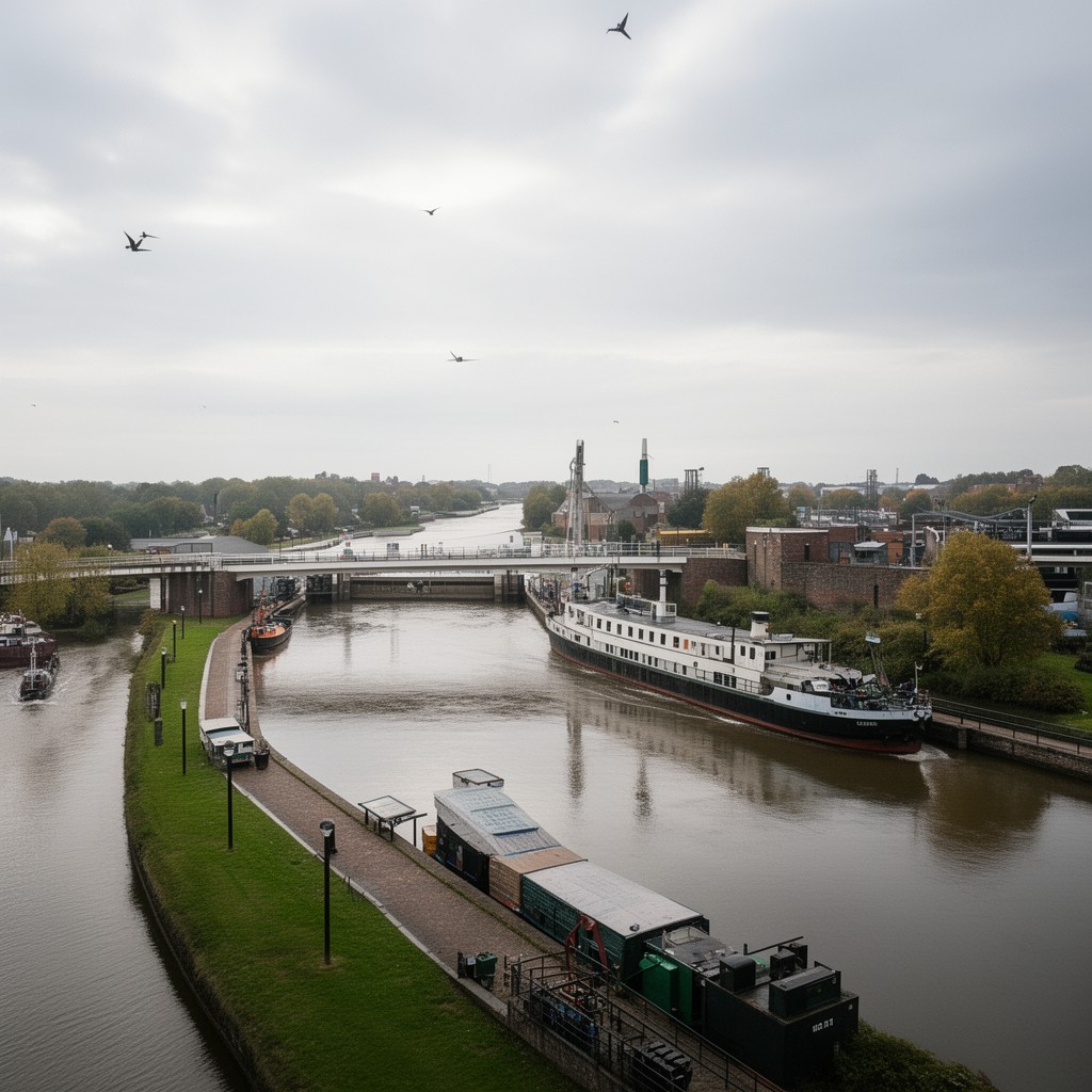 AI-generated illustration of Latchford Lock