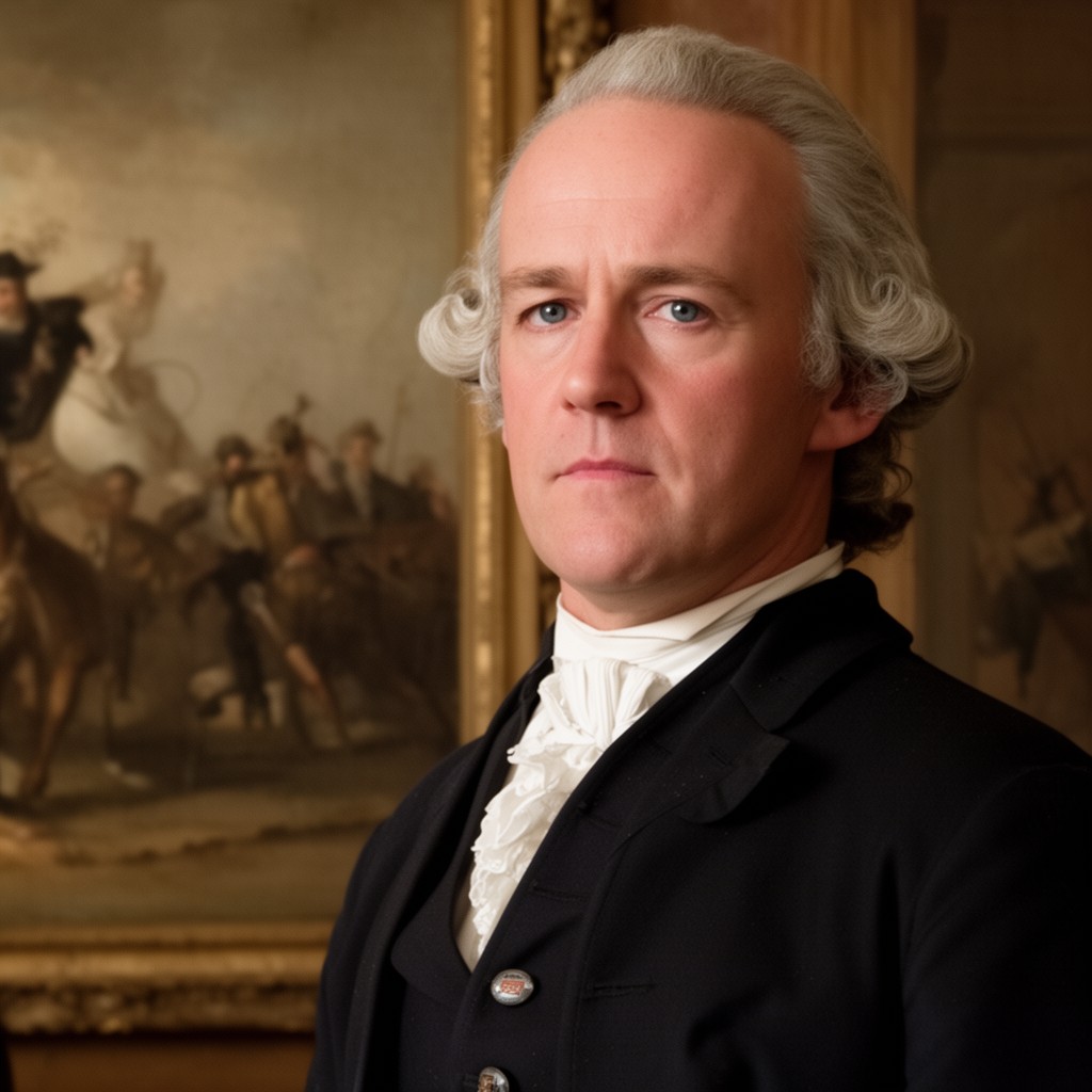 AI-generated illustration of John Adams (miniseries)