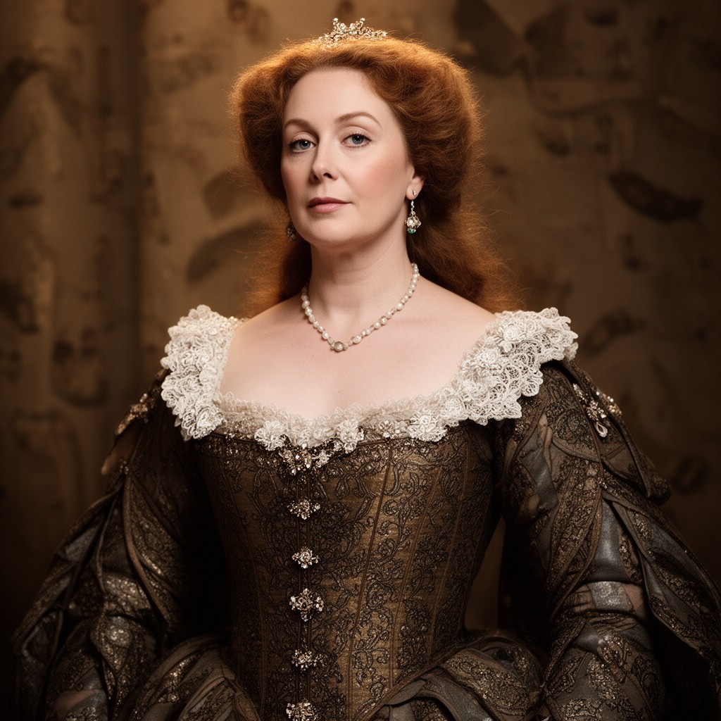 AI-generated illustration of Elizabeth I (miniseries)