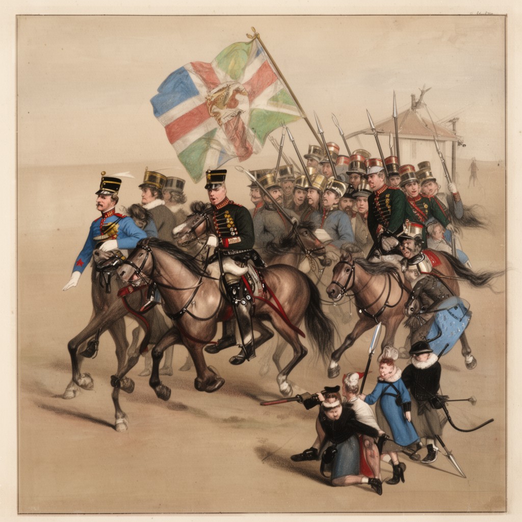 AI-generated illustration of 15th Hussars