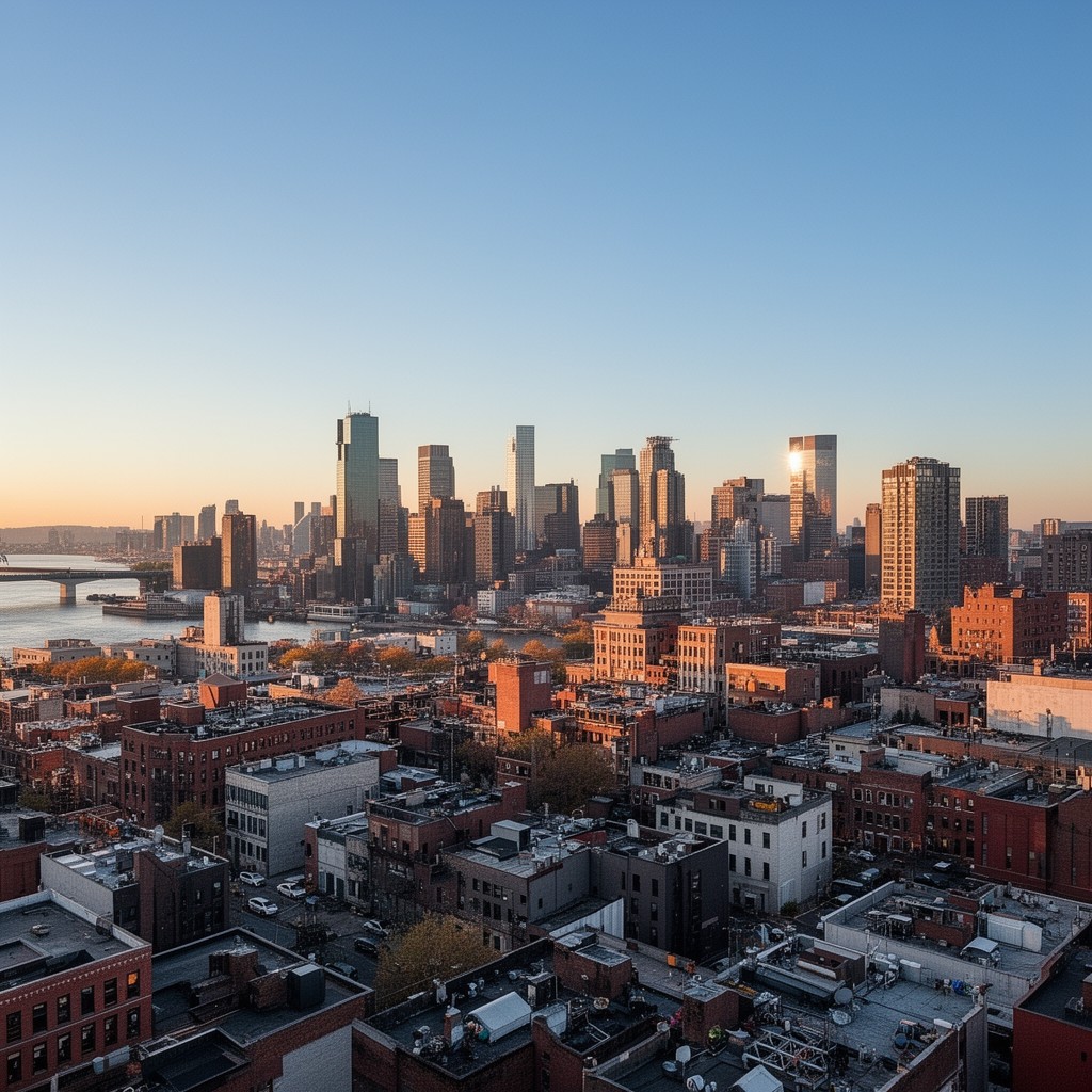 AI-generated illustration of Long Island City, New York, United States
