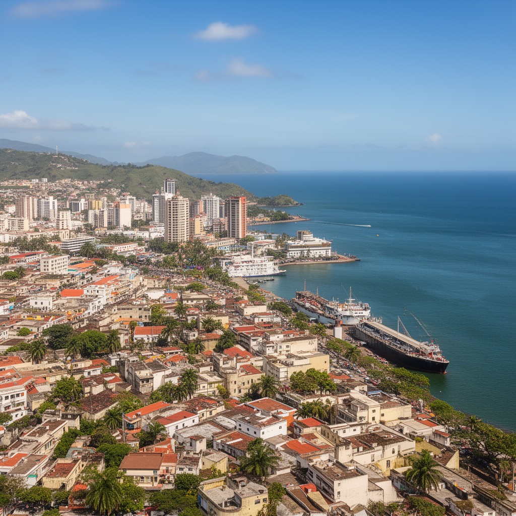 AI-generated illustration of Mayagüez, Puerto Rico