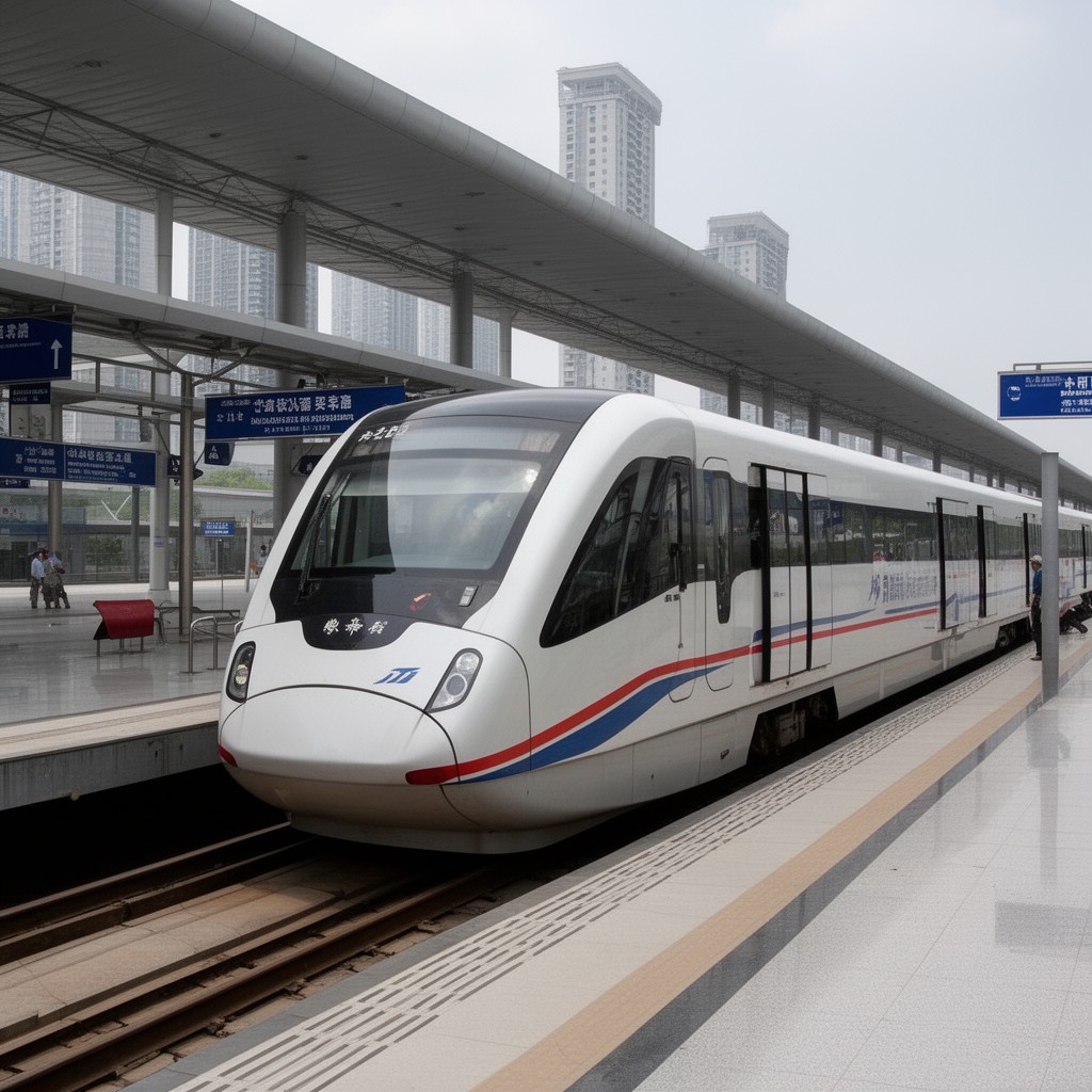 AI-generated illustration of Daxing Airport Express