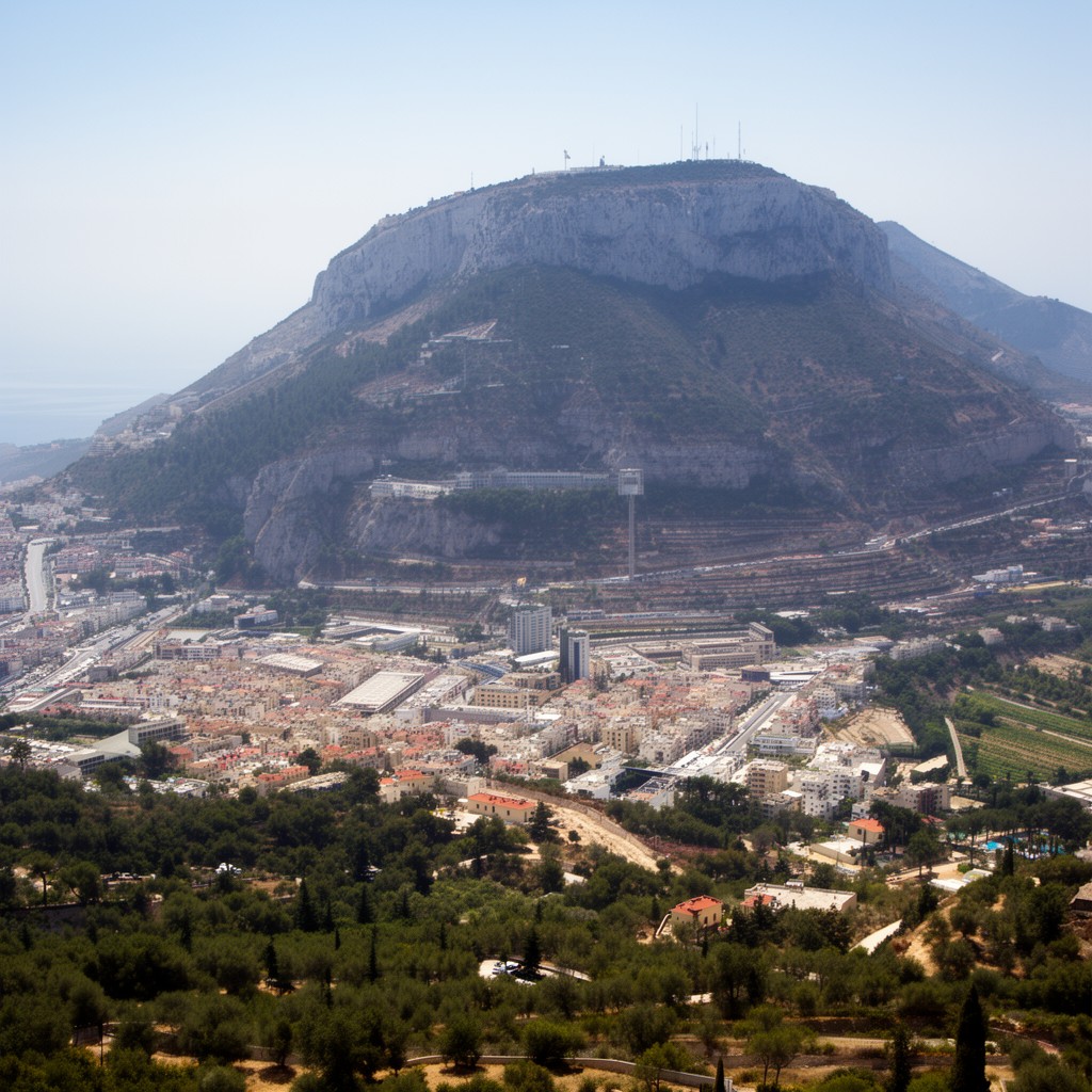 AI-generated illustration of Mount Carmel