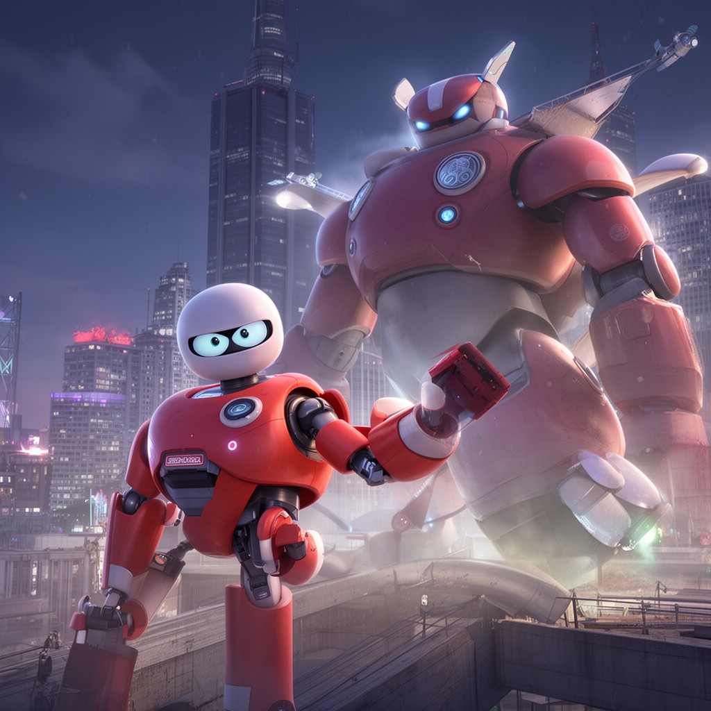 AI-generated illustration of Big Hero 6