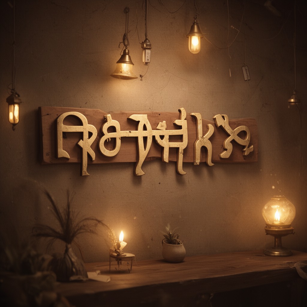 AI-generated illustration of Geʽez script