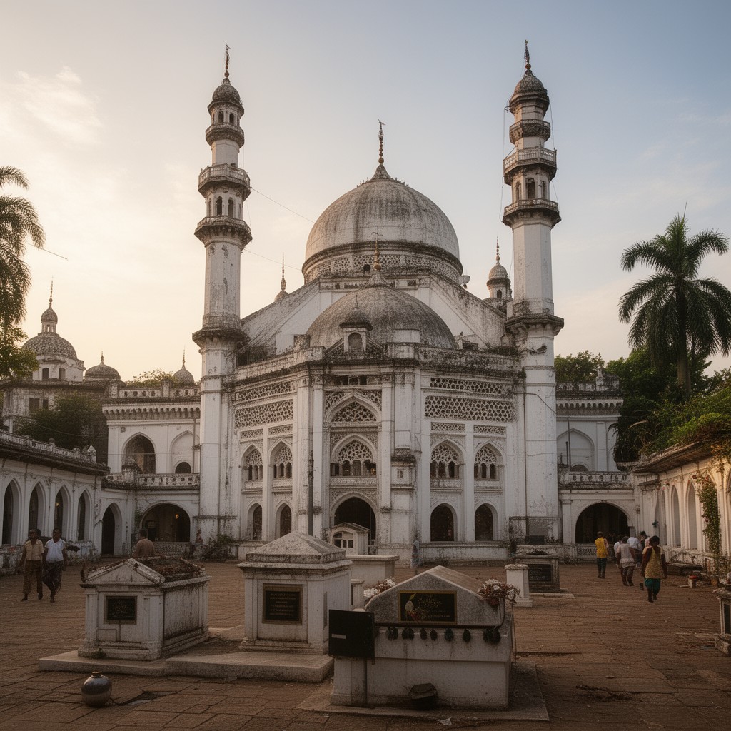 AI-generated illustration of Dargah of Bahadur Shah Zafar