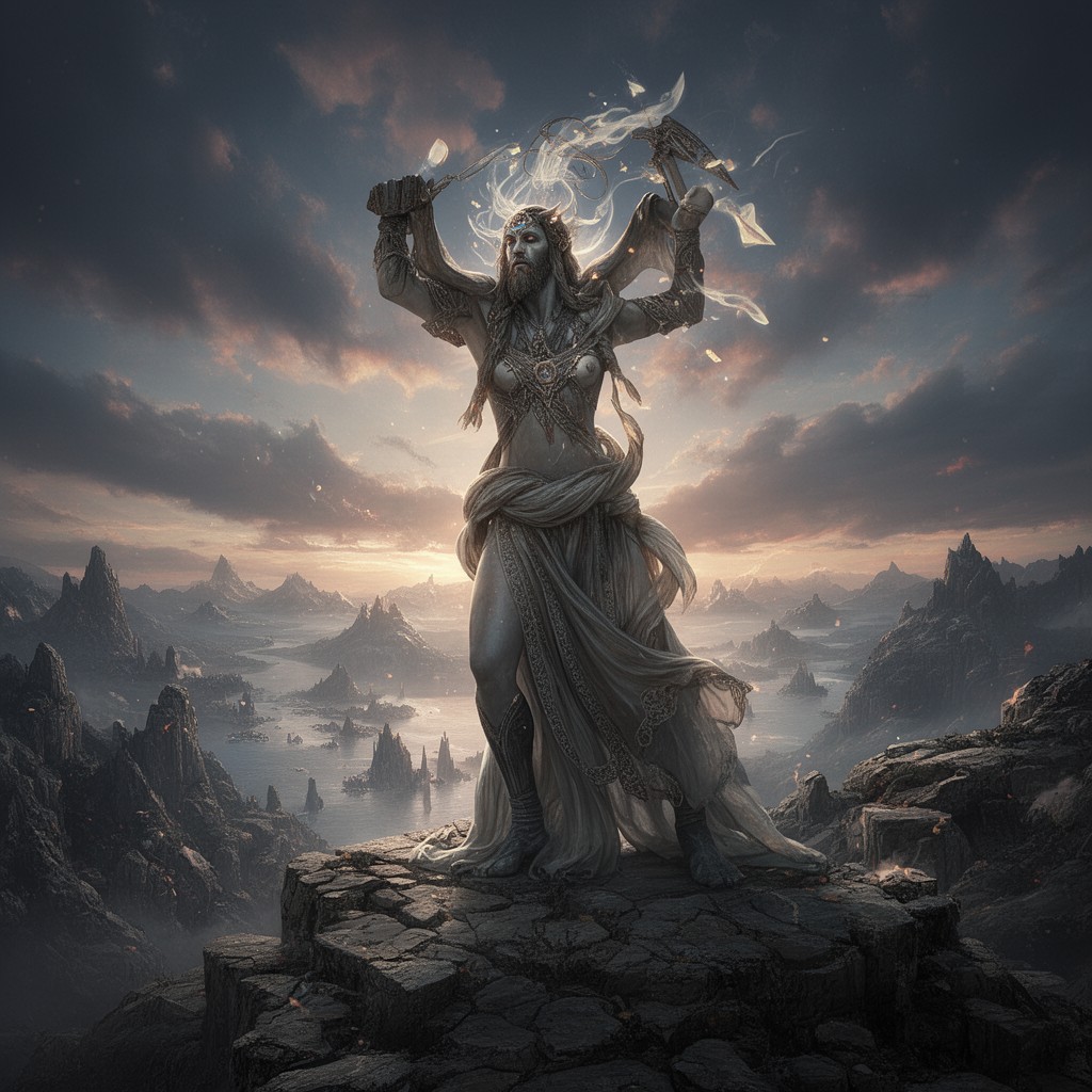 AI-generated illustration of Atlas from Greek mythology