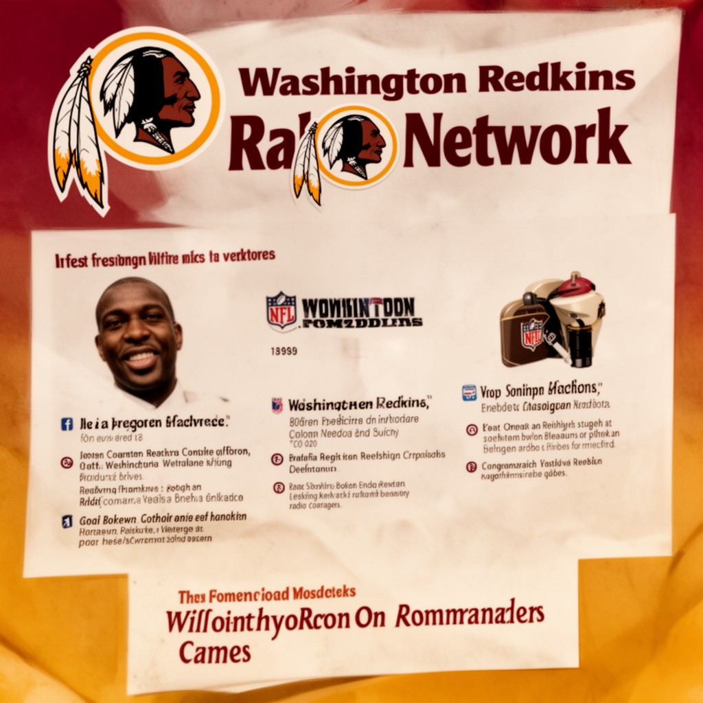 AI-generated illustration of Washington Redskins radio network