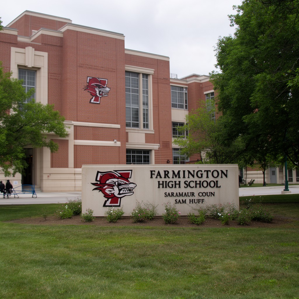 AI-generated illustration of Farmington High School