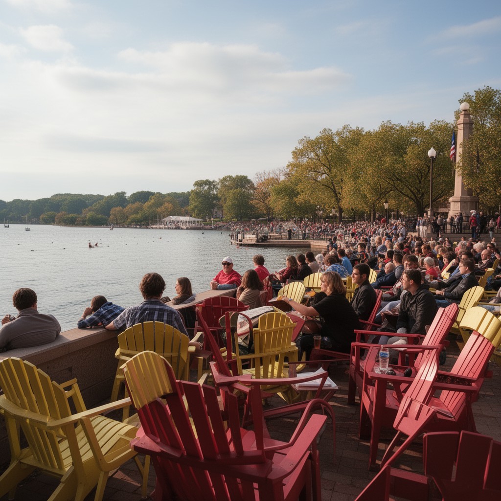 AI-generated illustration of Memorial Union Terrace