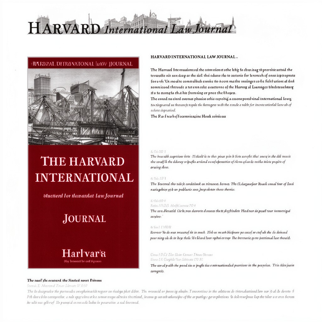 AI-generated illustration of Harvard International Law Journal
