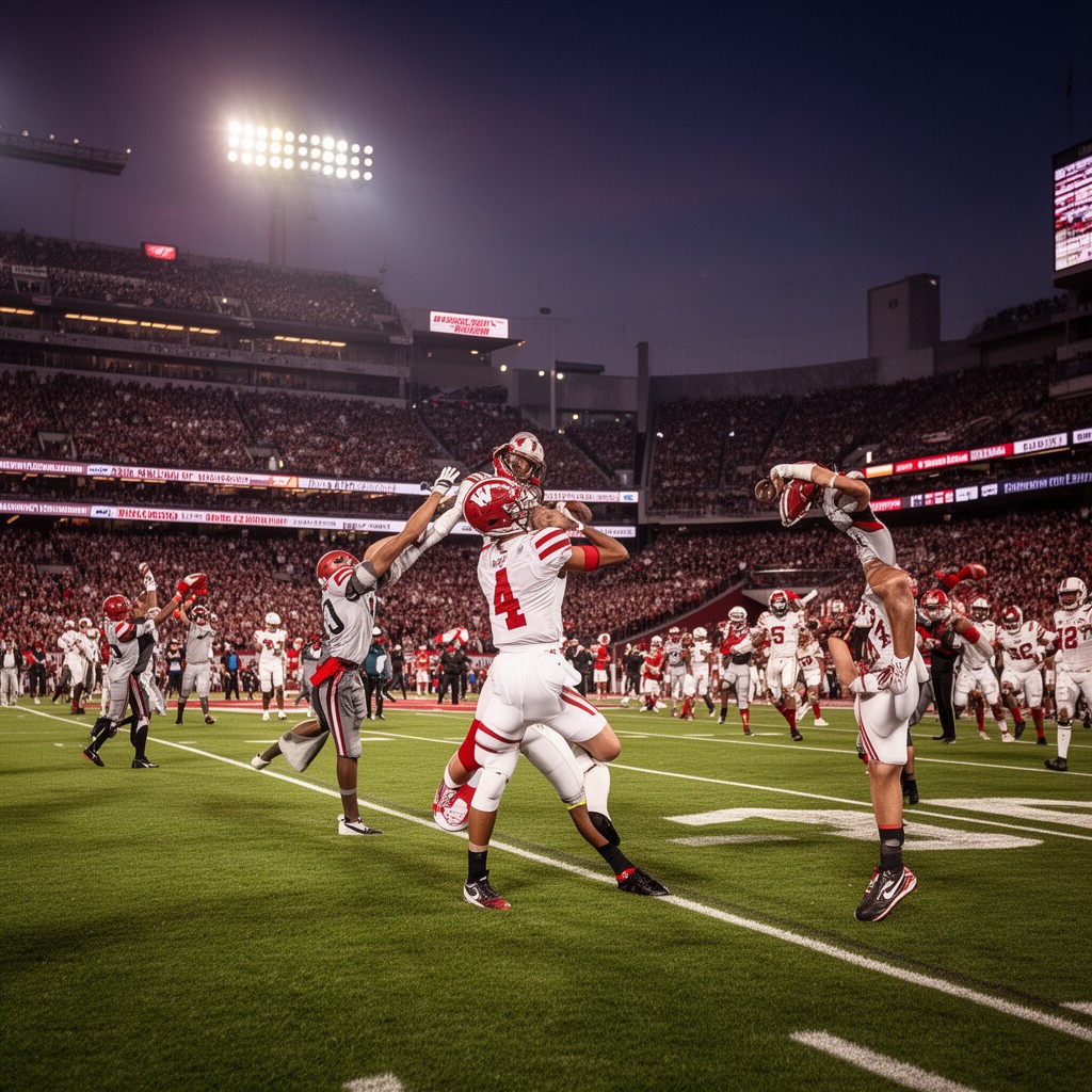 AI-generated illustration of Wisconsin Badgers football