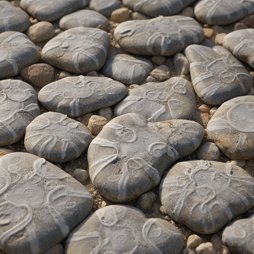 AI-generated illustration of Petoskey stones