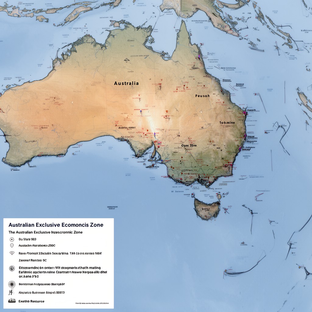 AI-generated illustration of Australian Exclusive Economic Zone