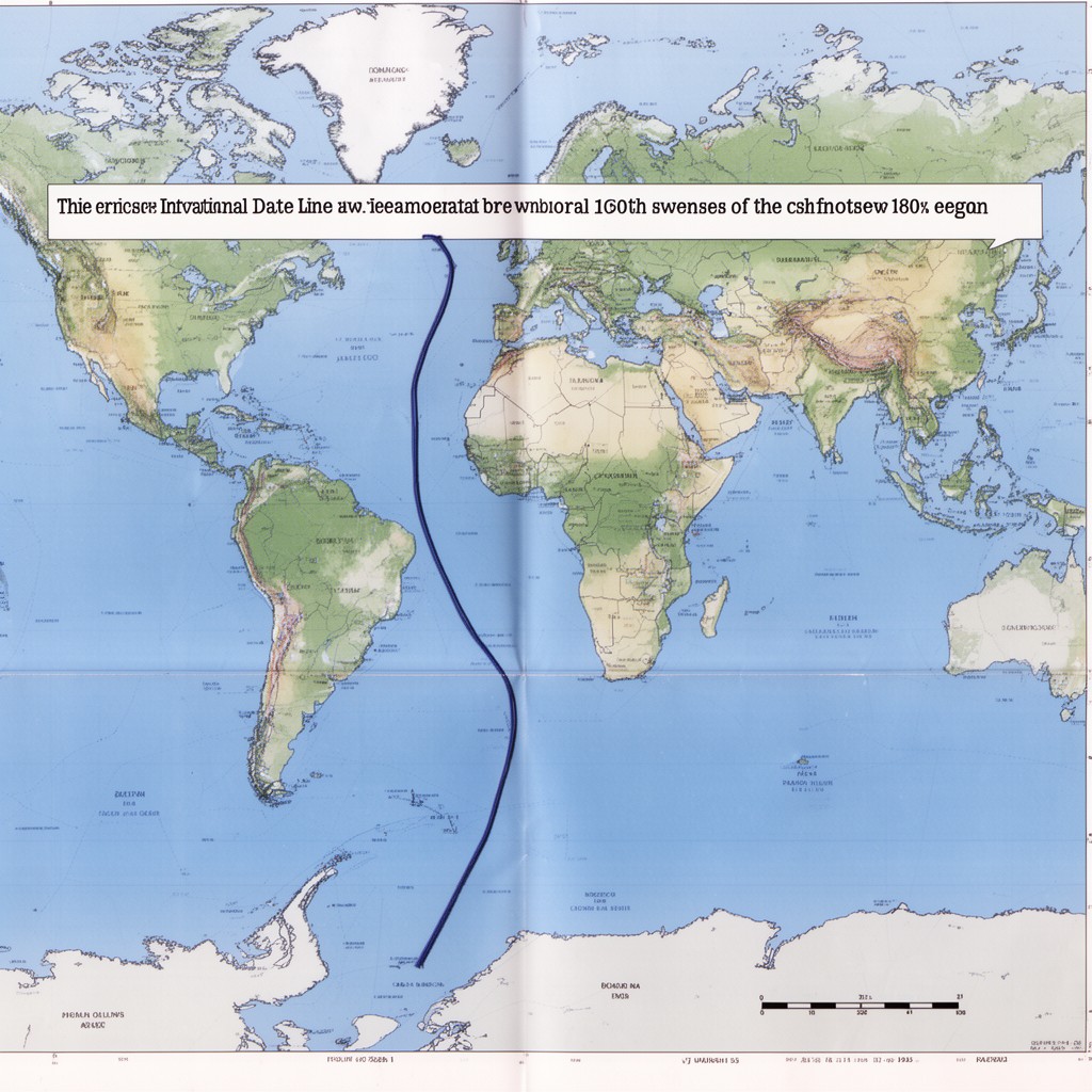 AI-generated illustration of International Date Line