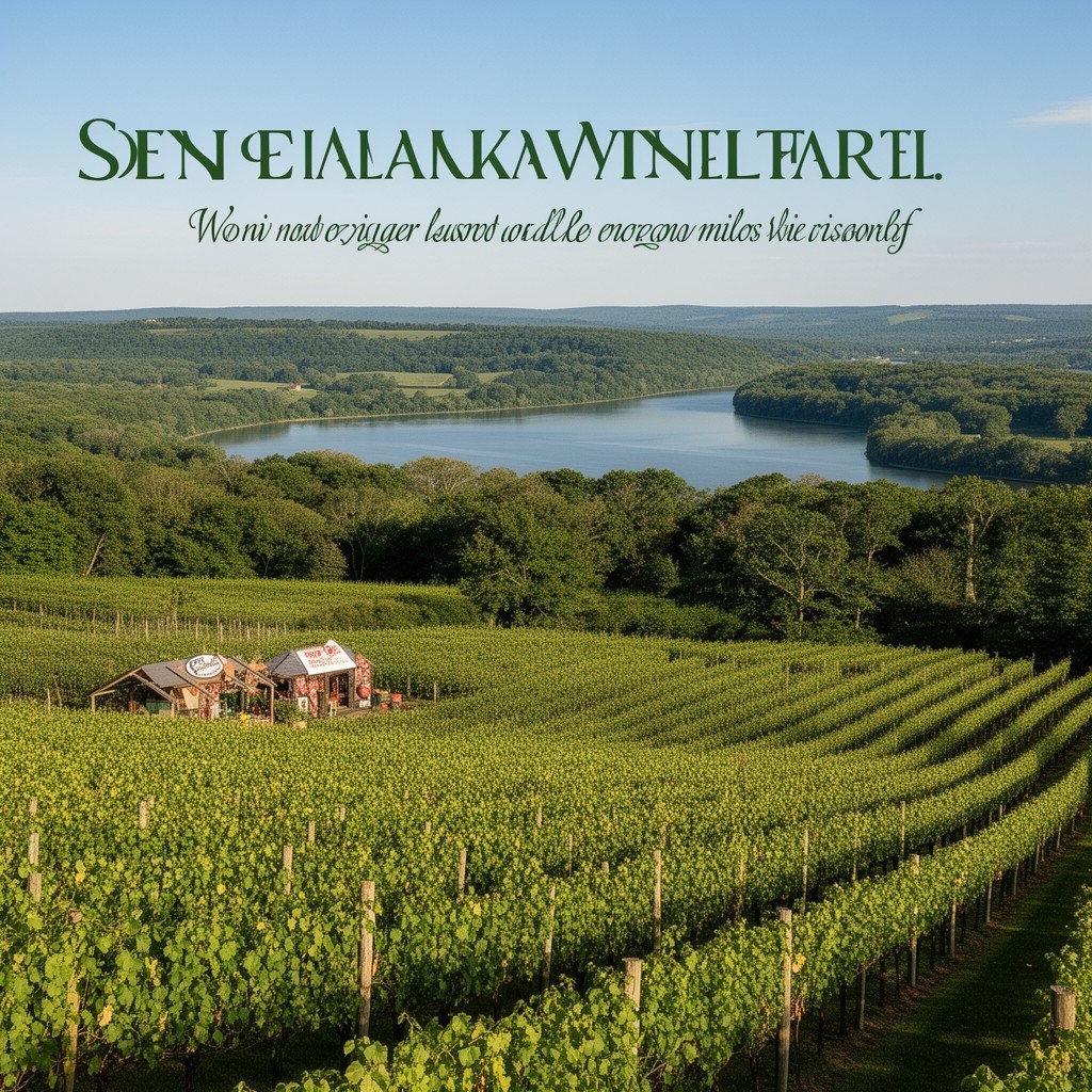 AI-generated illustration of Seneca Lake Wine Trail