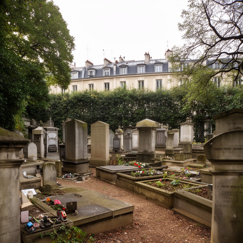 AI-generated illustration of Picpus Cemetery, Paris, France