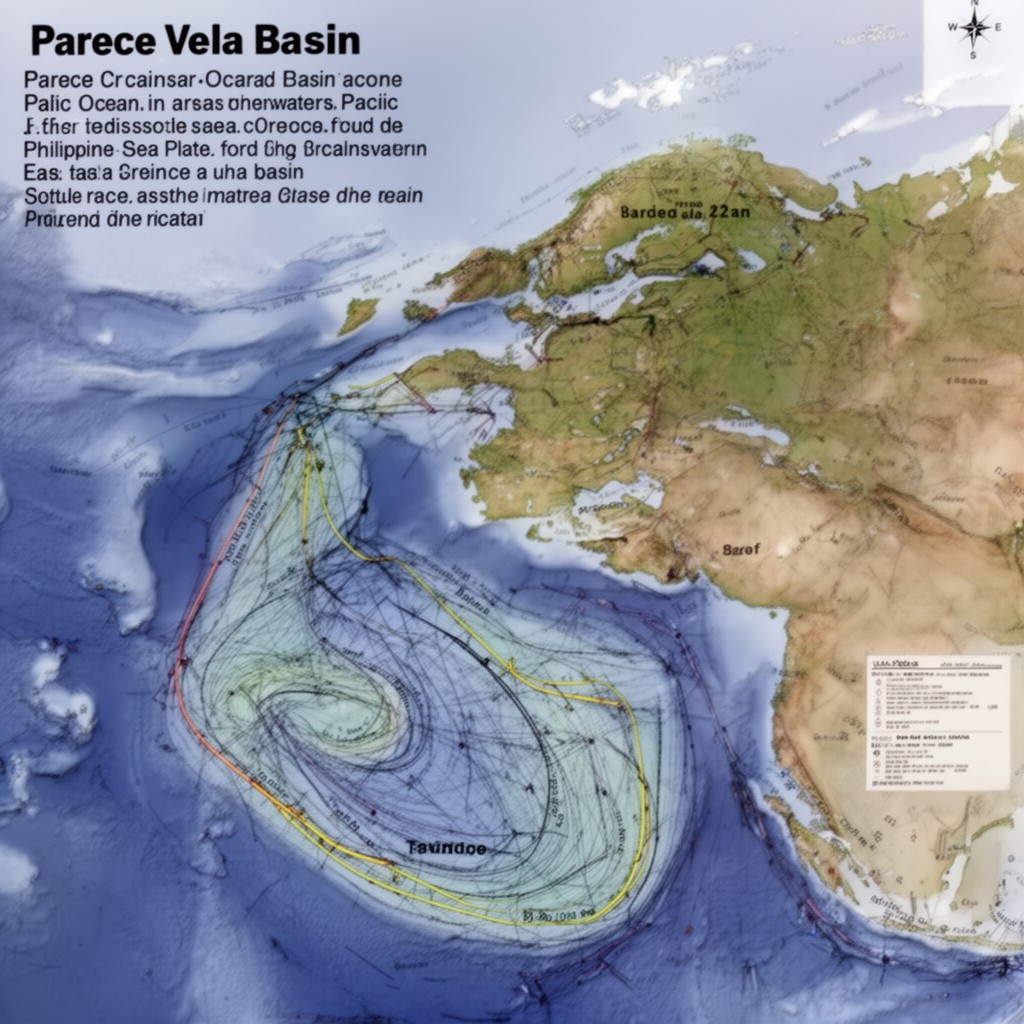 AI-generated illustration of Parece Vela Basin