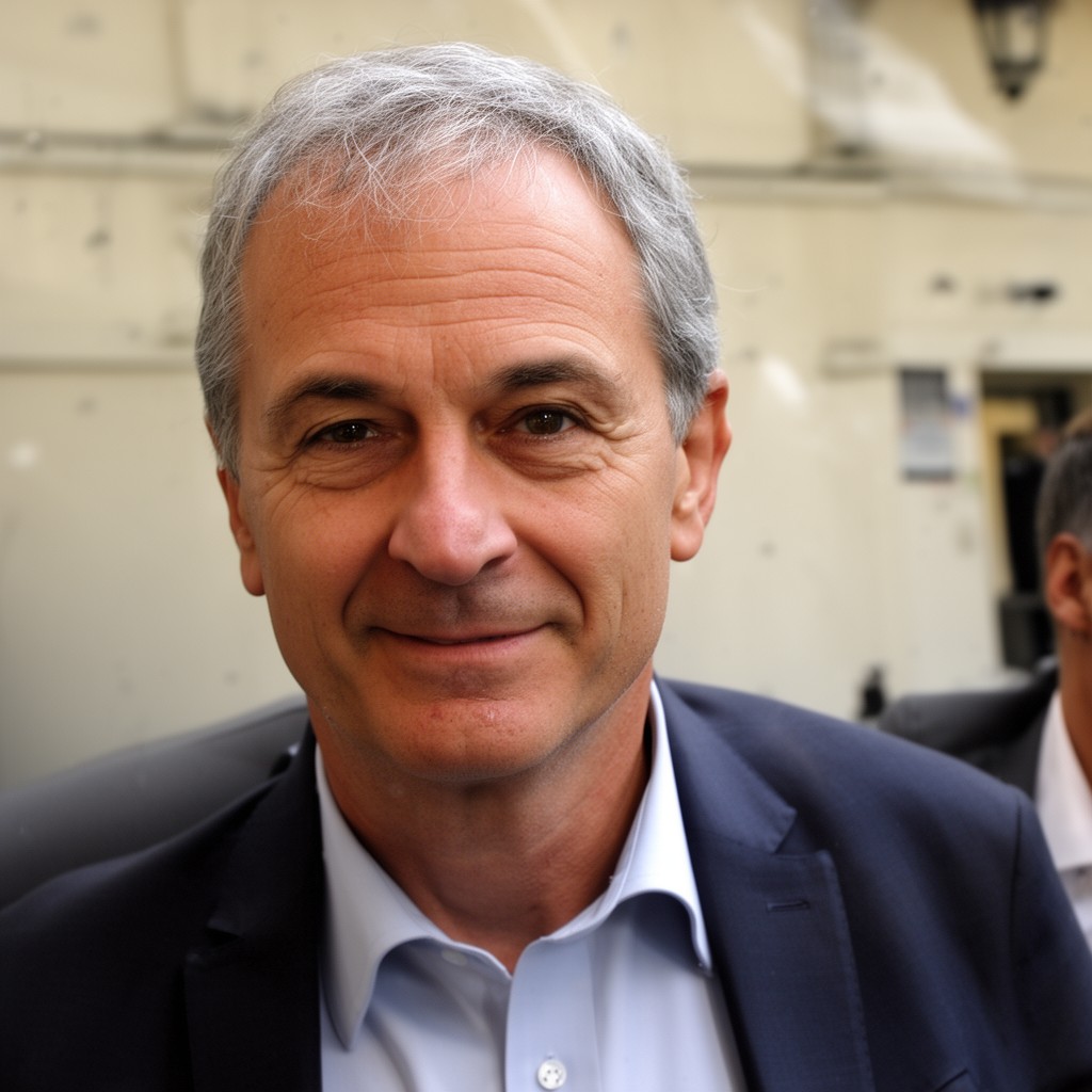 AI-generated illustration of Bertrand Delanoë