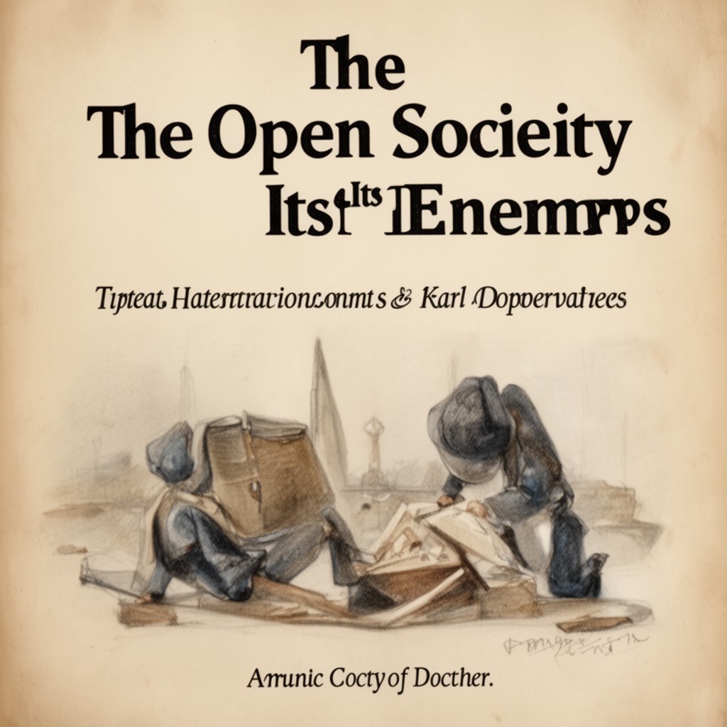 AI-generated illustration of The Open Society and Its Enemies