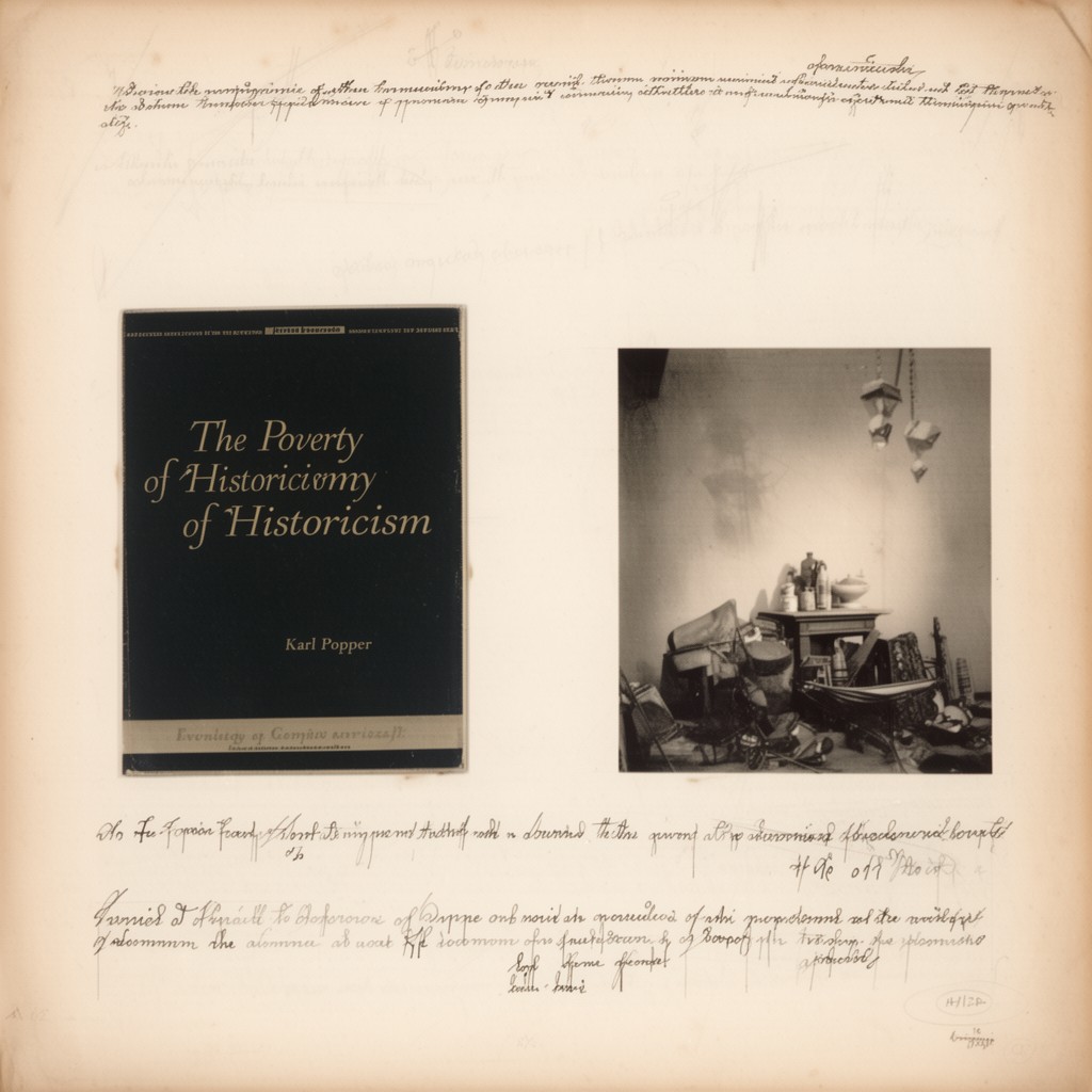 AI-generated illustration of The Poverty of Historicism