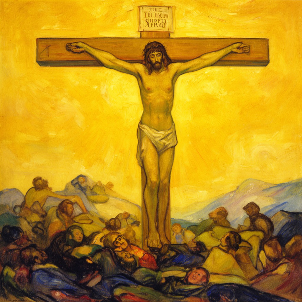 AI-generated illustration of The Yellow Christ