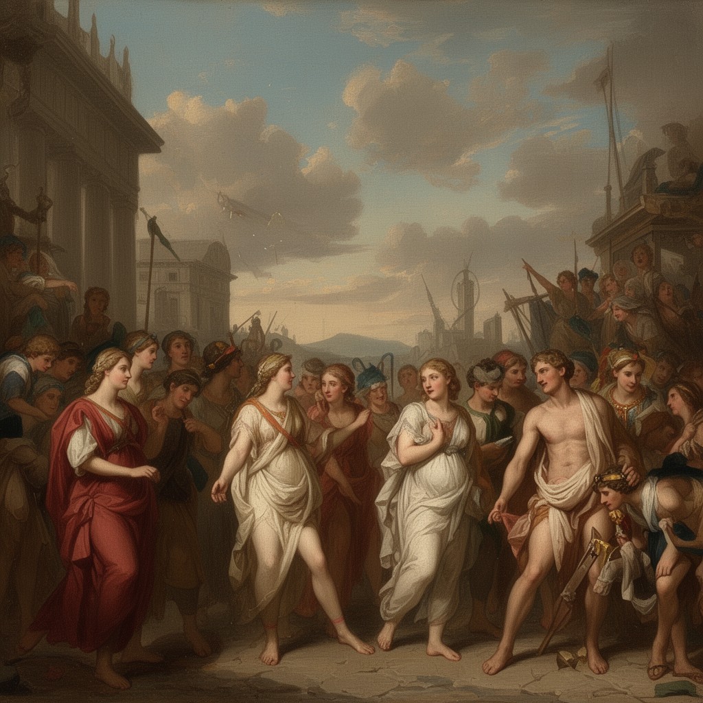 AI-generated illustration of Sabine women