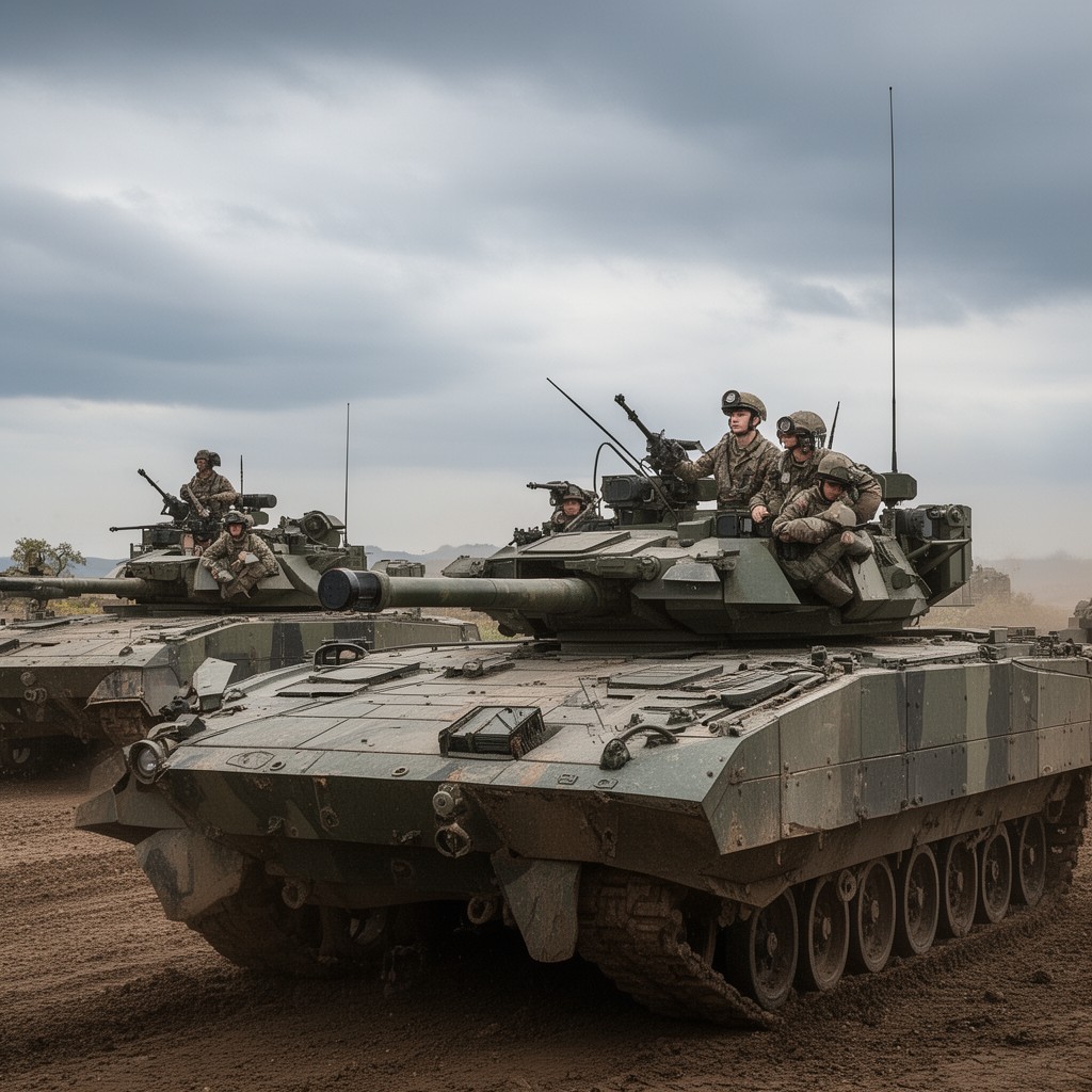 AI-generated illustration of Army Reserve armoured units