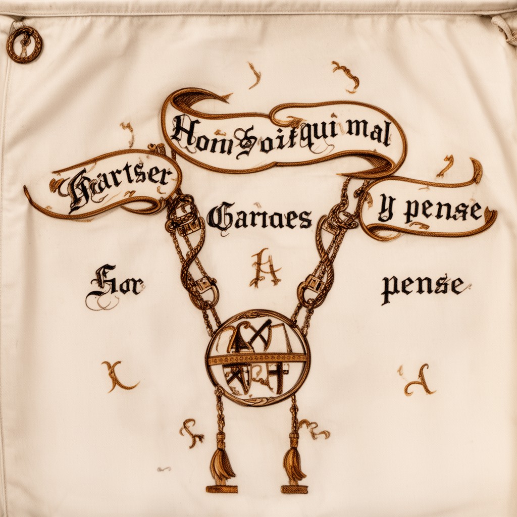 AI-generated illustration of Garter motto "Honi soit qui mal y pense"