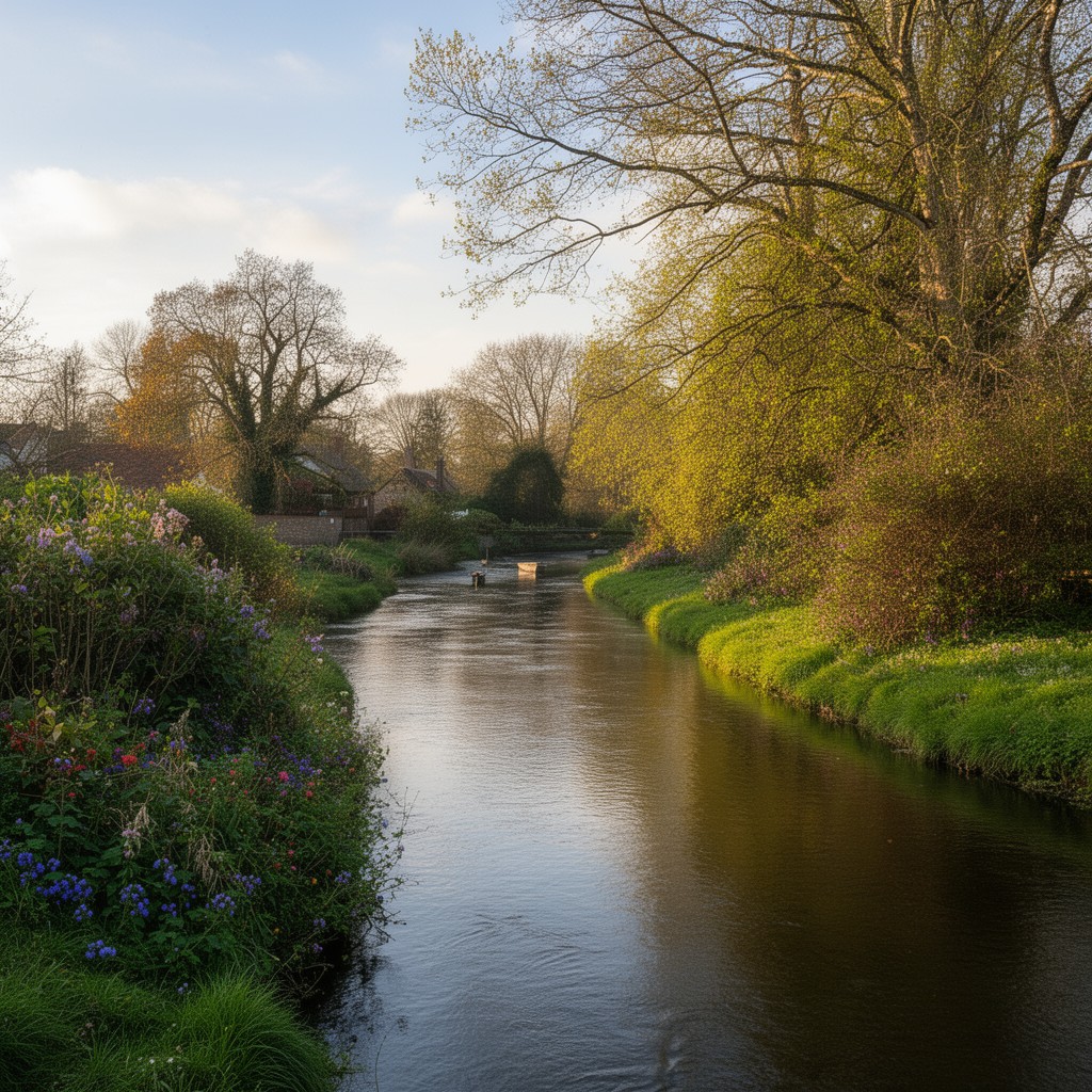 AI-generated illustration of River Granta