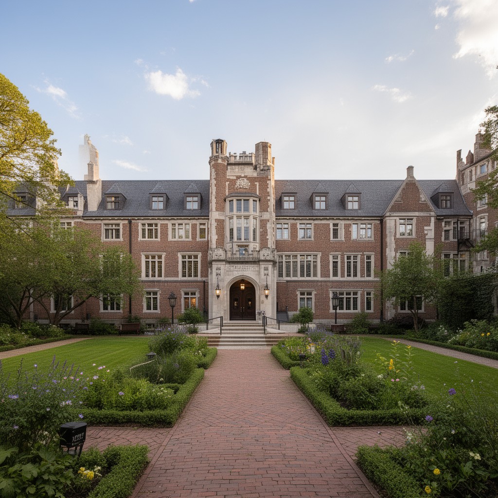 AI-generated illustration of Pierson College