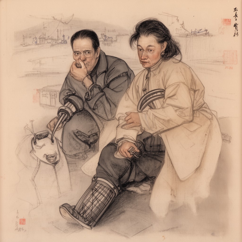 AI-generated illustration of Liang Xiaosheng